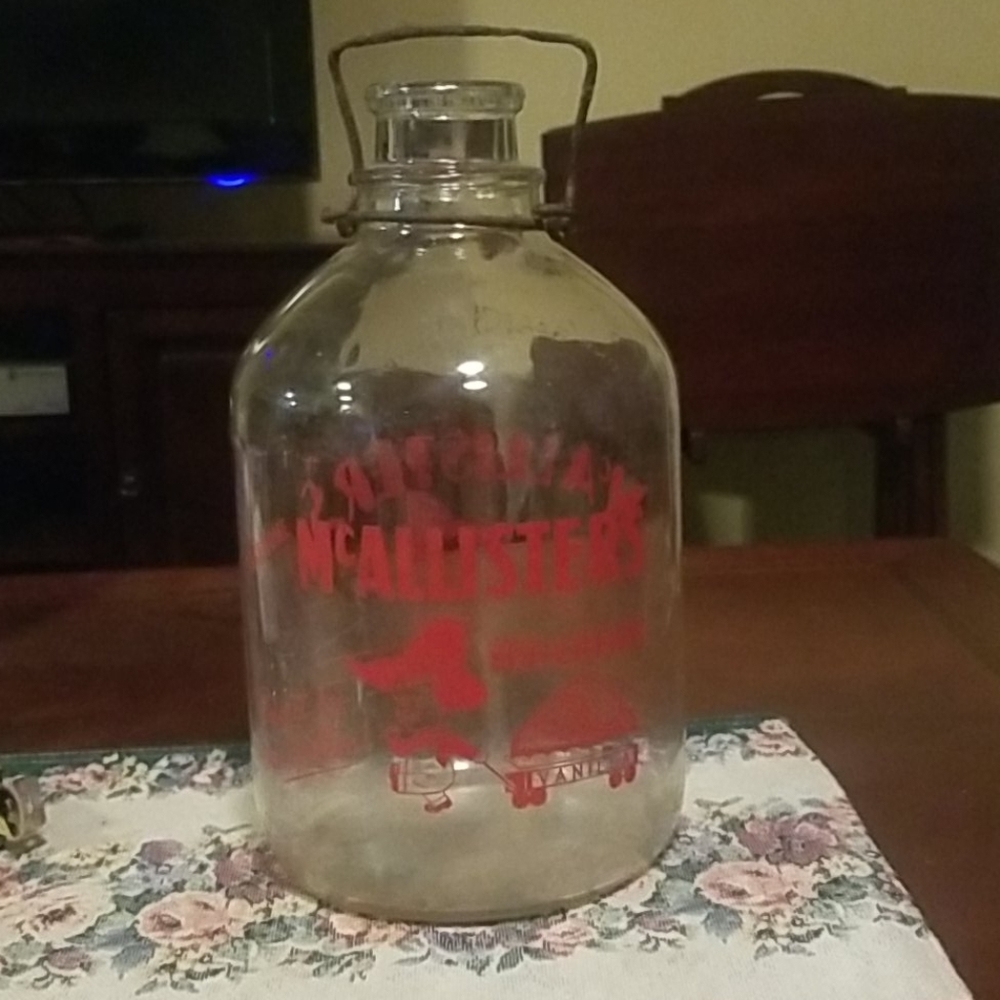 McAllister Ice Cream 1 gallon jug. (1957)